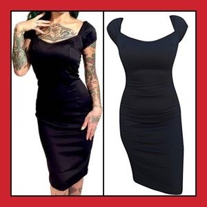 🖤🧩 Switchblade Stiletto Josie Wiggle dress 🧩🖤*black*